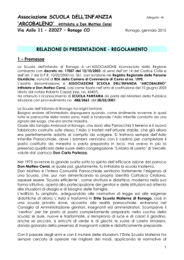 Leggi il regolamento 2015 - Scuola Infanzia Arcobaleno