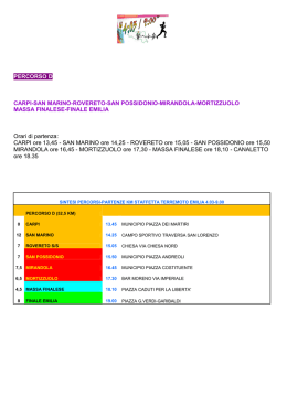 scarica la mappa percorso d - Staffetta Terremoto Emilia