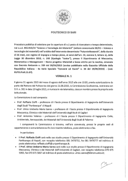 Verbale n. 1 - Politecnico di Bari