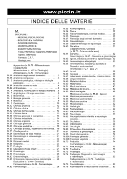 INDICE DELLE MATERIE