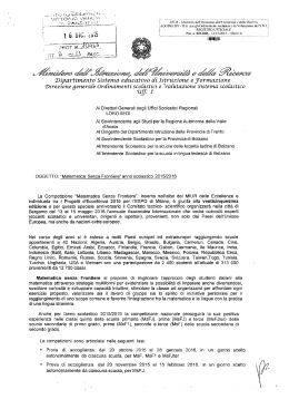 "Matematica Senza Frontiere" A.s. 2015/2016