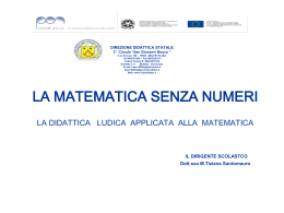la matematica senza numeri - Istituto Comprensivo S. Giovanni