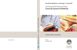 Corso di Laurea in Ostetricia - Universit&agrave; Cattolica del Sacro Cuore