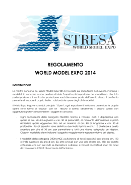 REGOLAMENTO WORLD MODEL EXPO 2014