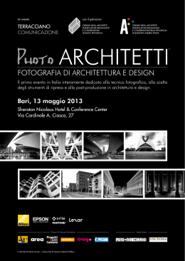 FOTOGRAFIA DI ARCHITETTURA E DESIGN