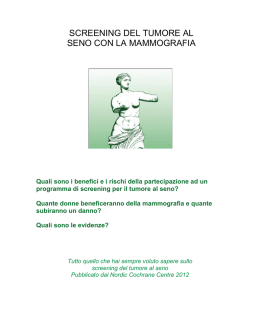 screening del tumore al seno con la mammografia