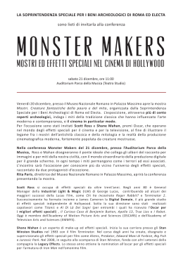 Comunicato Monsters Makers - Soprintendenza Speciale per i Beni