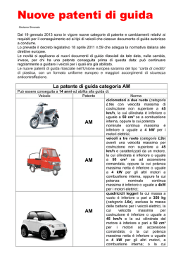 Nuove patenti di guida