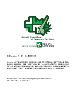 28/01/2015 Oggetto : AFFIDAMENTO, AI SENSI ART. 57 COMMA 2