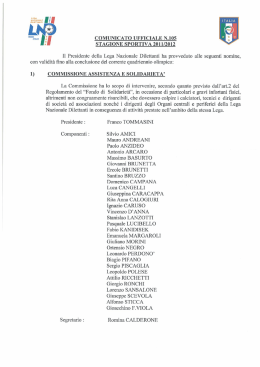 Page 1 |. ROMA * ITALIA *- * * 1) COMUNICATO UFFICIALE N.105