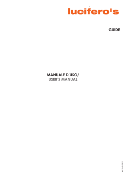MANUALE D`USO/ USER`S MANUAL GUIDE