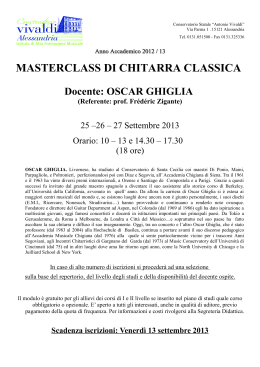 MASTER CLASS - Conservatorio A.Vivaldi - Alessandria