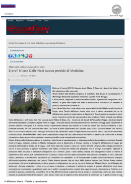 Il prof. Nicola Delle Noci nuovo preside di Medicina