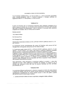 Criteri - Universit&agrave; degli Studi di Messina