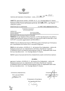 Deliberazione n.1165 del 22/07/2015
