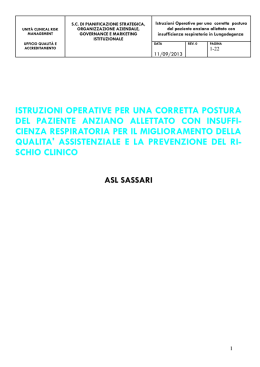 istruzioni operative per una corretta postura del paziente