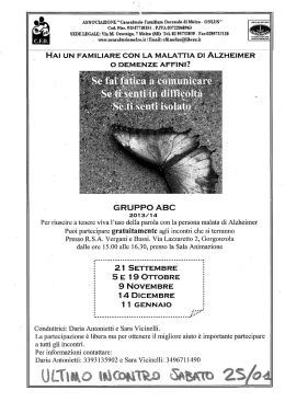 Ultima giornata del gruppo ABC