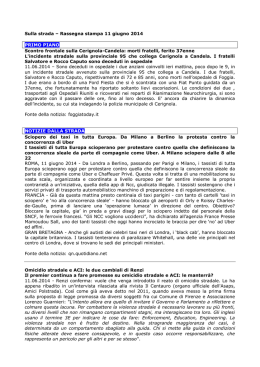 Leggi la rassegna dell` 11 giugno