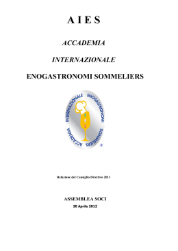 Relazione annuale 2011 - Accademia Internazionale