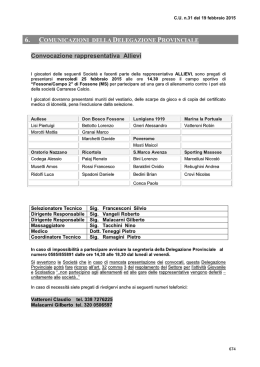 Convocazione 3   giornata