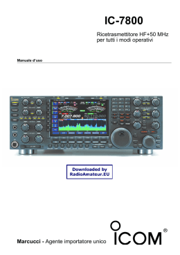Icom IC-7800 user manual Italiano