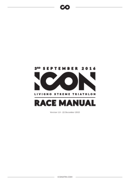 RACE MANUAL - ICON | Xtreme Triathlon