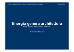 L`Energia genera Architettura