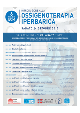 OSSIGENOTERAPIA IPERBARICA