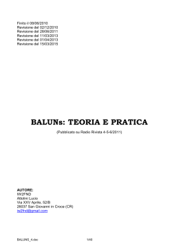 BALUNs: TEORIA E PRATICA