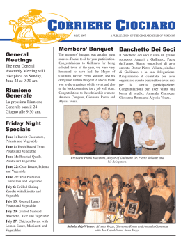 Newsletter MAY 2007