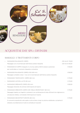 Listino Benessere - Ca` San Sebastiano
