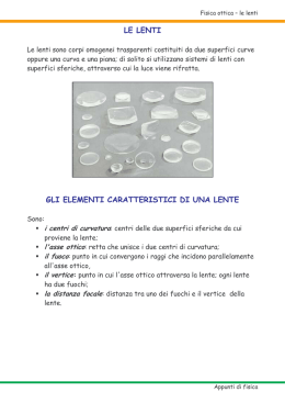 LE LENTI CONVERGENTI
