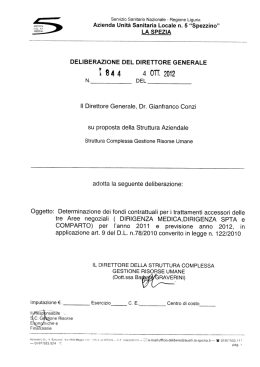 DELIBERAZIONE DEL DIRETTORE GENERALE ` !`