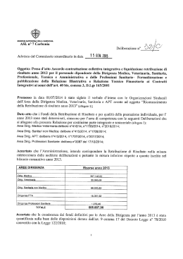 delibera n° 32/C del 15/01/2015: Retribuzione di