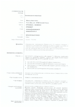 CV Manca Assuntina [file] - Azienda Ospedaliero Universitaria