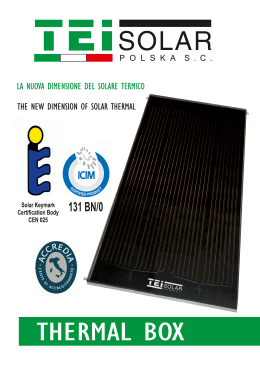 la nuova dimensione del solare termico the new dimension of solar