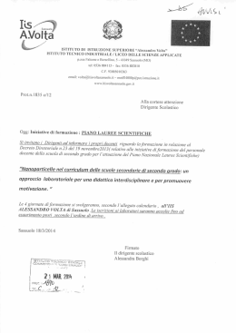 ISTITUTO DI ISTRUZIONE SUPERIORE &ldquo;Alessandro Volta