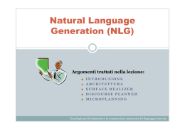 Natural Language Generation (NLG) ( )