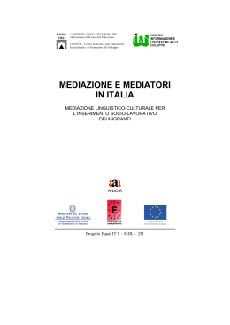MEDIAZIONE E MEDIATORI IN ITALIA