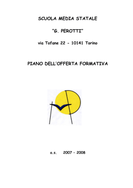 SCUOLA MEDIA STATALE &ldquo;G. PEROTTI&rdquo; PIANO