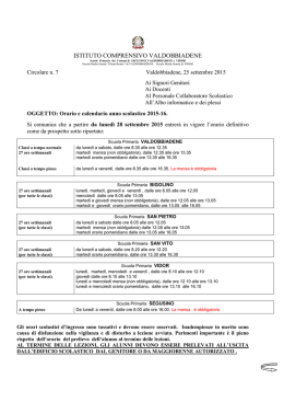 SCUOLA MEDIA STATALE - Istituto Comprensivo Valdobbiadene