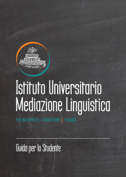 Guida per lo Studente - Istituto di Mediazione Linguistica Perugia