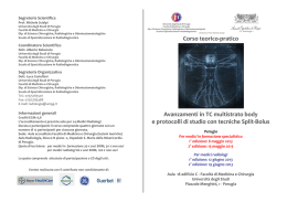 Corso teorico-pratico Avanzamenti in TC multistrato body e