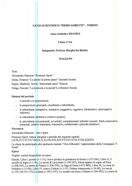 Italiano - Liceo scientifico Gobetti Segr&egrave;