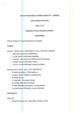 Storia /Geografia - Liceo scientifico Gobetti Segr&egrave;