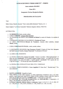 Italiano - Liceo scientifico Gobetti Segr&egrave;