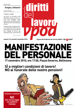 S&Igrave; a migliori condizioni di lavoro! - Sindacato dei Servizi Pubblici