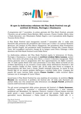 Si apre la dodicesima edizione del Pisa Book Festival con gli
