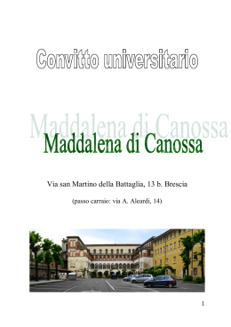 Progetto Canossa - Diocesi di Brescia