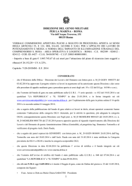 Verbali aggiudicazione provvisoria - Marina Militare